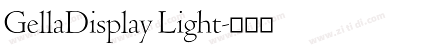 GellaDisplay Light字体转换